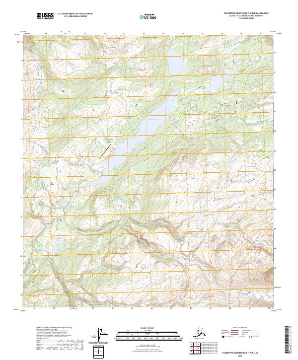 USGS Topographic Map – Talkeetna Mountains C-4 NW