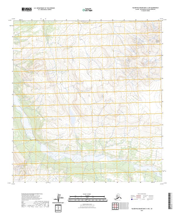 2023 Map of Talkeetna Mountains C-4 SW, 2023 Print