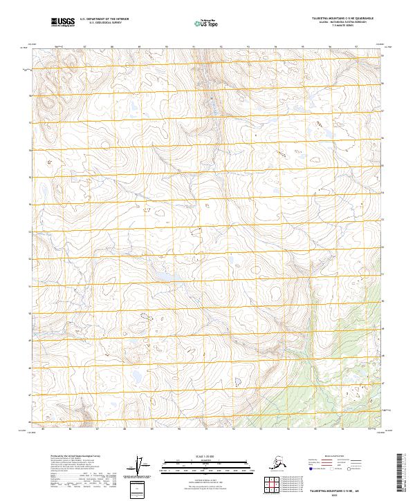 2023 Map of Talkeetna Mountains C-5 NE, 2023 Print