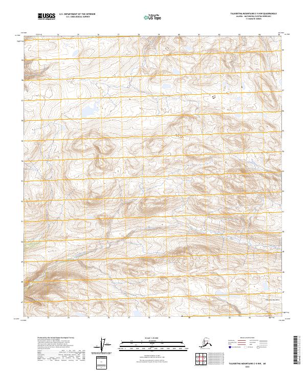 2023 Map of Talkeetna Mountains C-5 NW, 2023 Print
