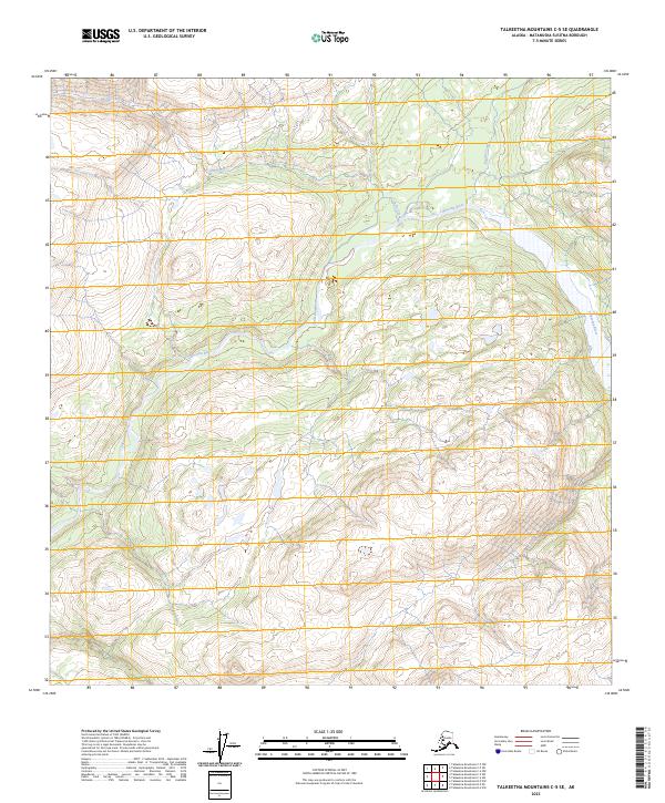 USGS Topographic Map – Talkeetna Mountains C-5 SE