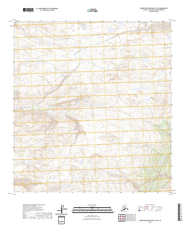 2023 Map of Talkeetna Mountains C-5 SW, 2023 Print