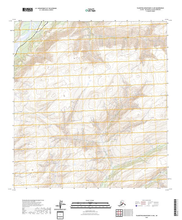 2023 Map of Talkeetna Mountains C-6 NE, 2023 Print