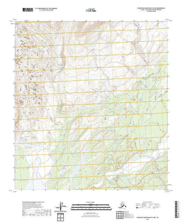 USGS Topographic Map – Talkeetna Mountains D-6 NW