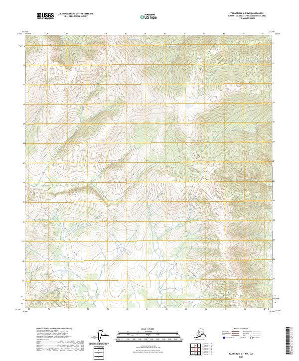 2024 Map of Tanacross A-1 NW, 2024 Print