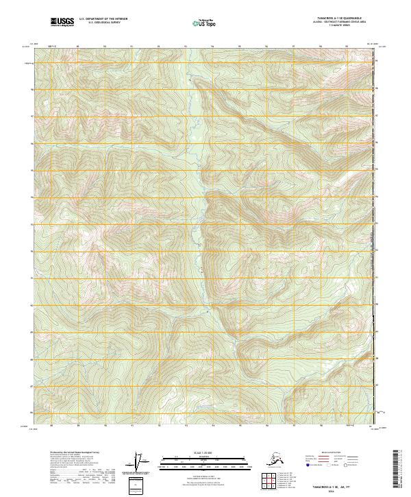 2024 Map of Tanacross A-1 SE, 2024 Print