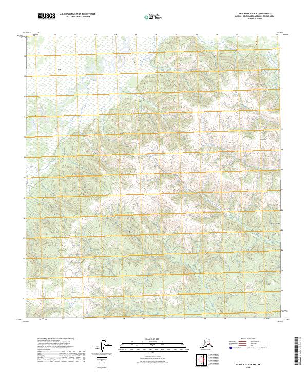USGS Topographic Map – Tanacross A-4 NW