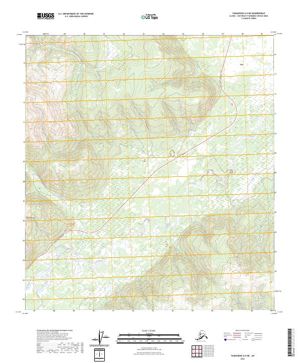 USGS Topographic Map – Tanacross A-5 NE
