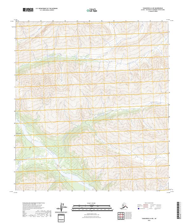 USGS Topographic Map – Tanacross A-6 NE