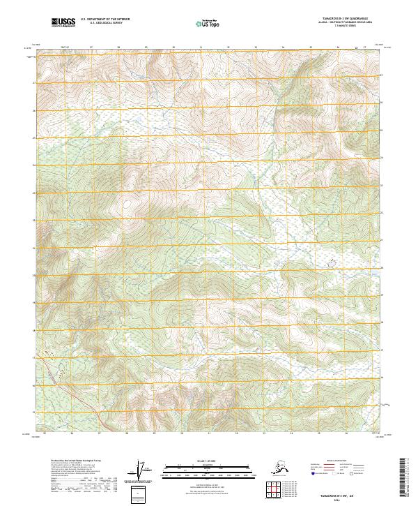 2024 Map of Tanacross B-3 SW, 2024 Print