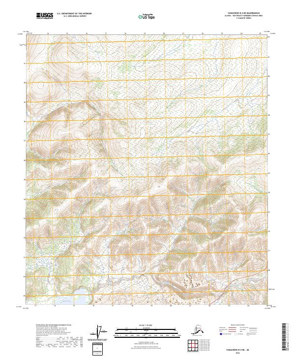 USGS Topographic Map – Tanacross B-4 NE
