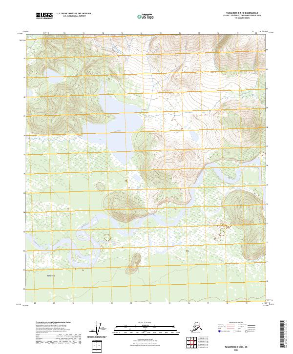 USGS Topographic Map – Tanacross B-5 NE