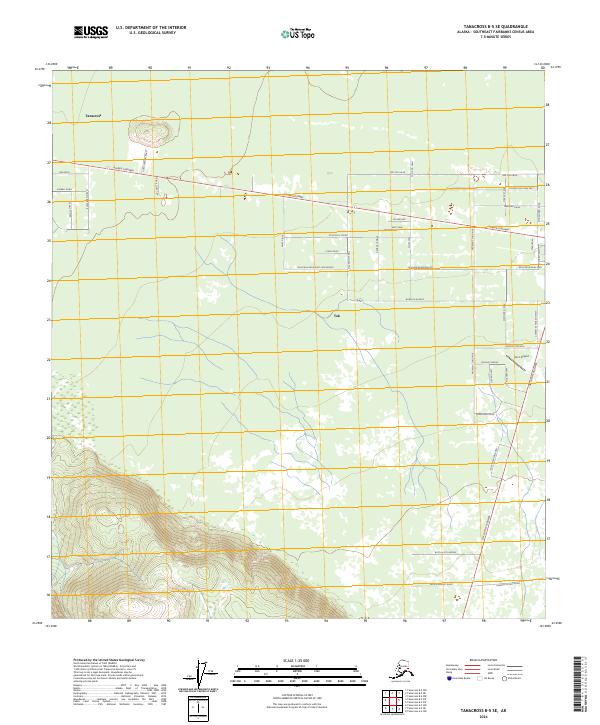 USGS Topographic Map – Tanacross B-5 SE