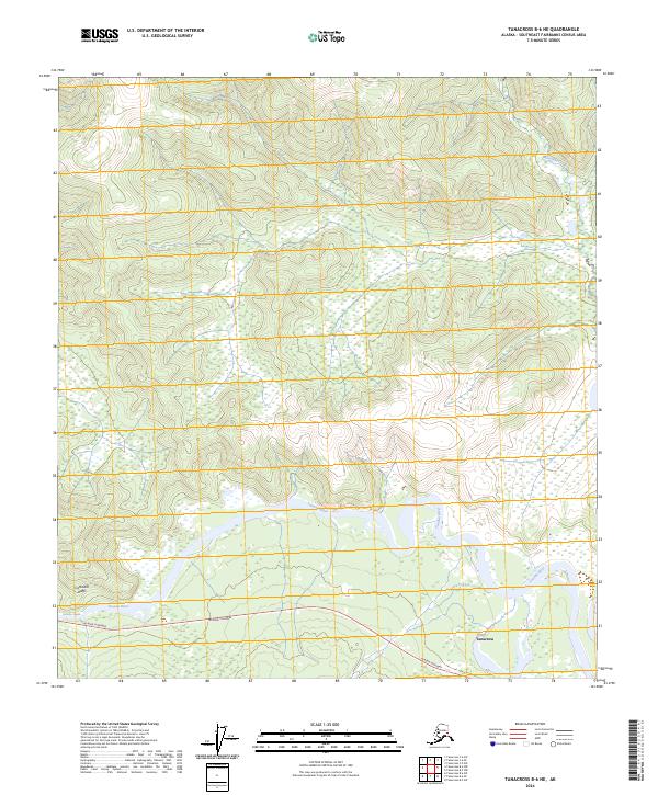 USGS Topographic Map – Tanacross B-6 NE