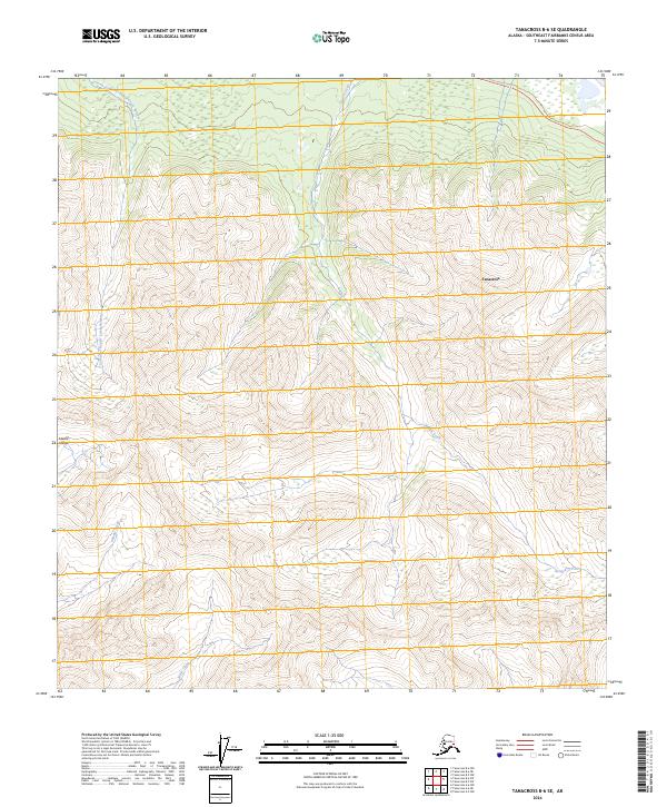 2024 Map of Tanacross B-6 SE, 2024 Print