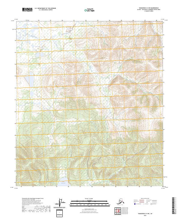 2024 Map of Tanacross C-5 SW, 2024 Print