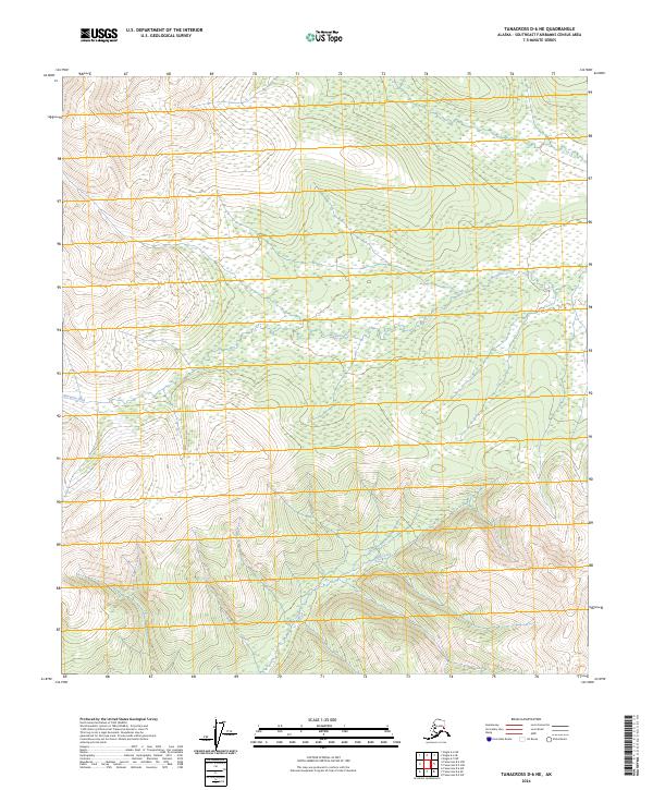 2024 Map of Tanacross D-6 NE, 2024 Print
