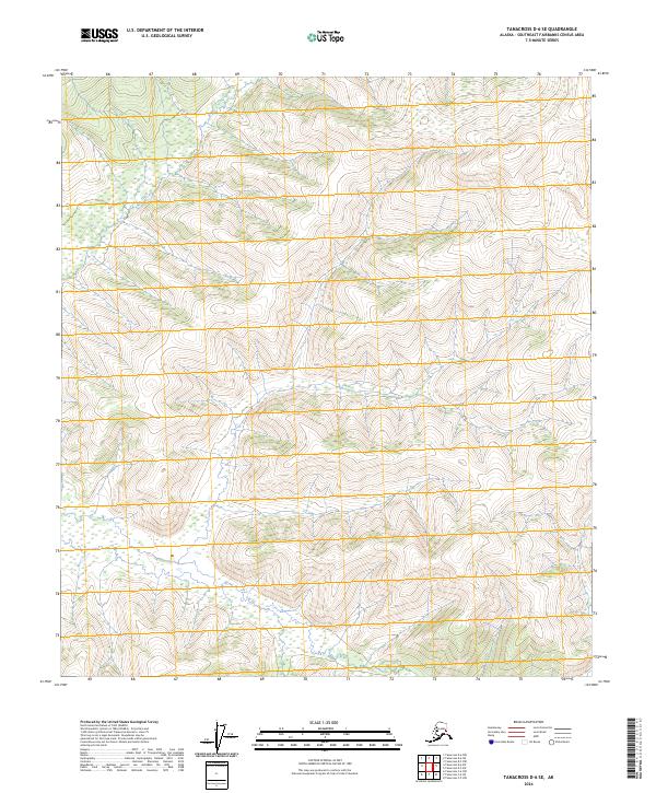 2024 Map of Tanacross D-6 SE, 2024 Print
