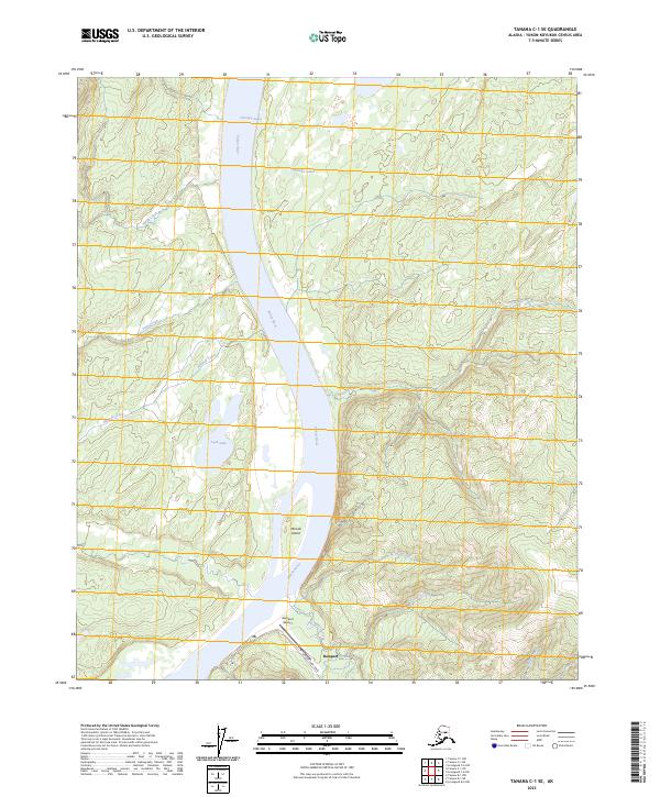 USGS Topographic Map – Tanana C-1 SE