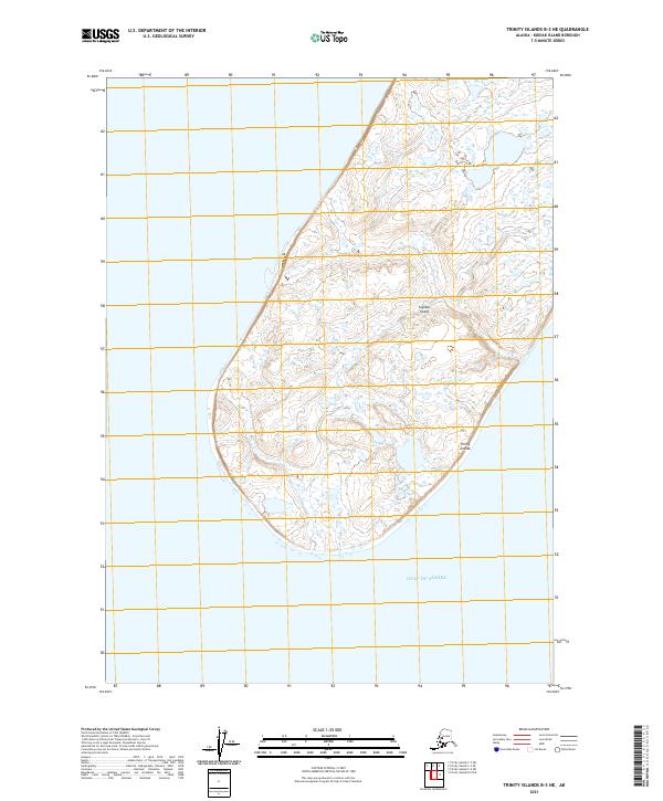 2021 Map of Trinity Islands B-3 NE, 2021 Print