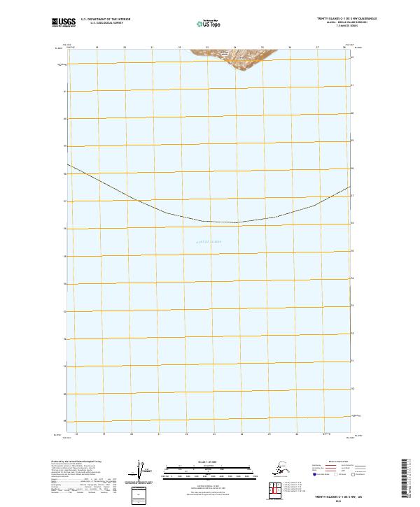 2021 Map of Trinity Islands C-1 OE S NW, 2021 Print