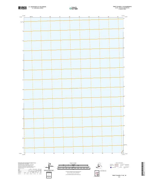 2021 Map of Trinity Islands C-3 SW, 2021 Print