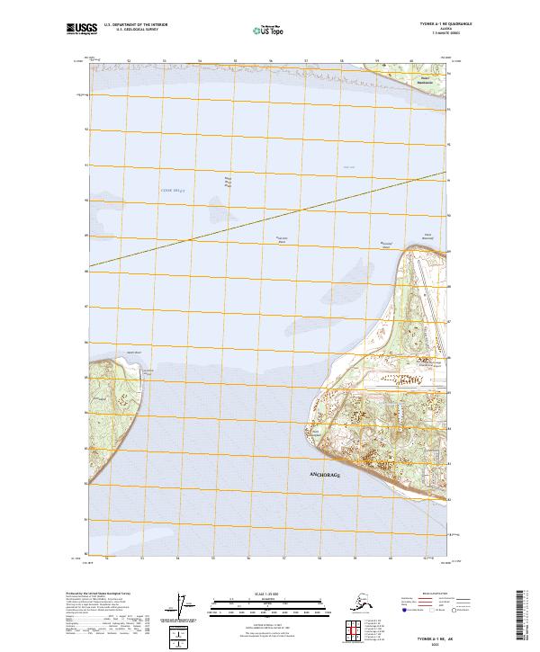 USGS Topographic Map – Tyonek A-1 NE