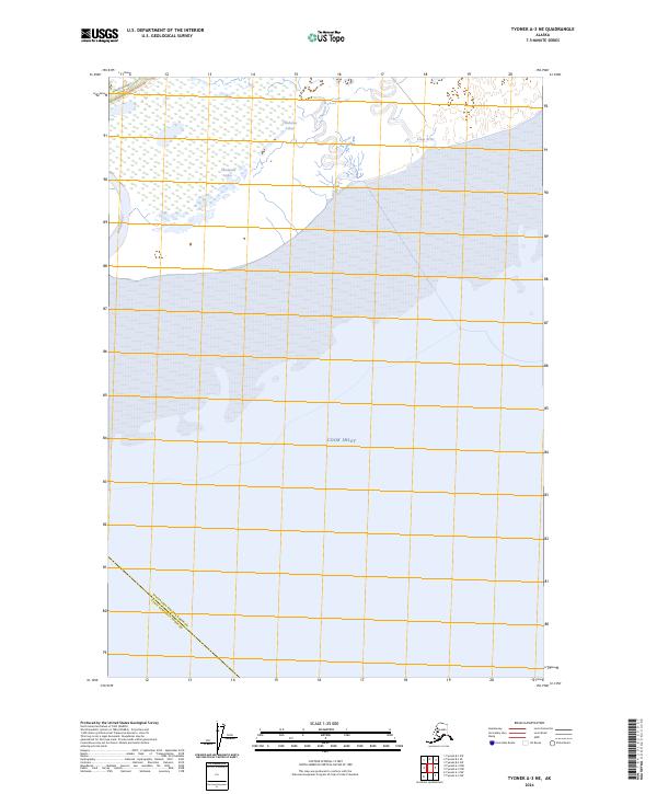 USGS Topographic Map – Tyonek A-3 NE