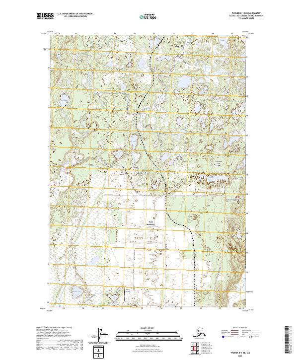 USGS Topographic Map – Tyonek B-1 NE