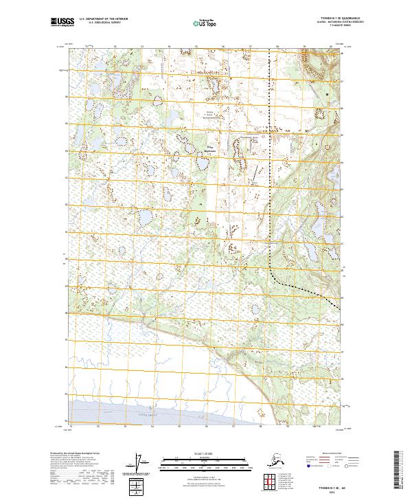 USGS Topographic Map – Tyonek B-1 SE