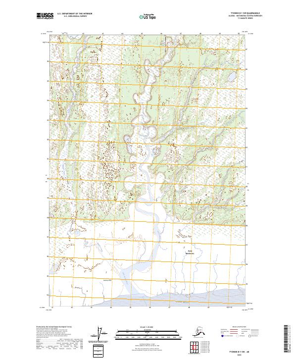 USGS Topographic Map – Tyonek B-1 SW