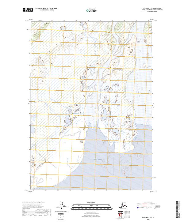 USGS Topographic Map – Tyonek B-2 SW