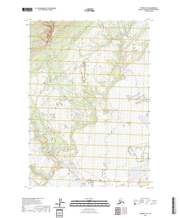 USGS Topographic Map – Tyonek B-3 SE