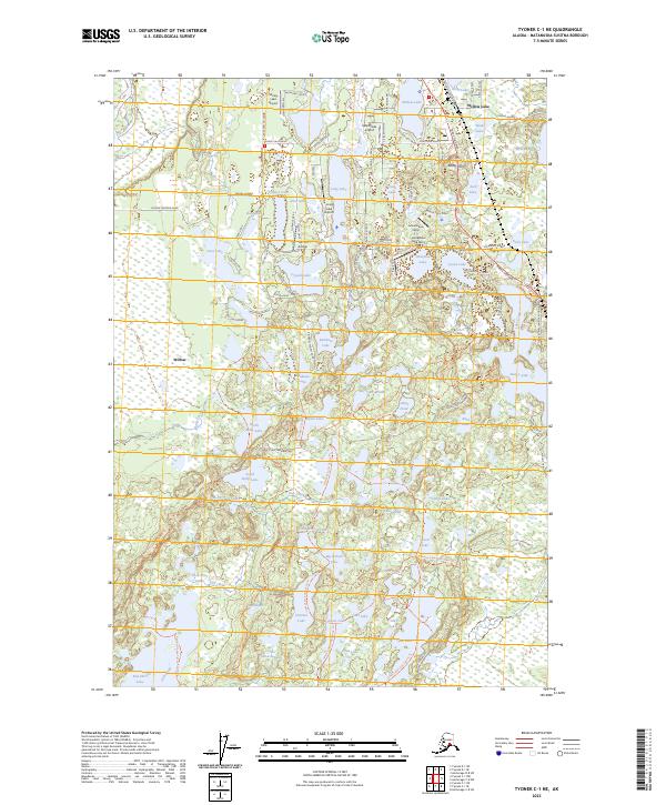 USGS Topographic Map – Tyonek C-1 NE