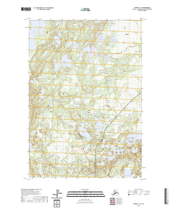 USGS Topographic Map – Tyonek C-1 SE