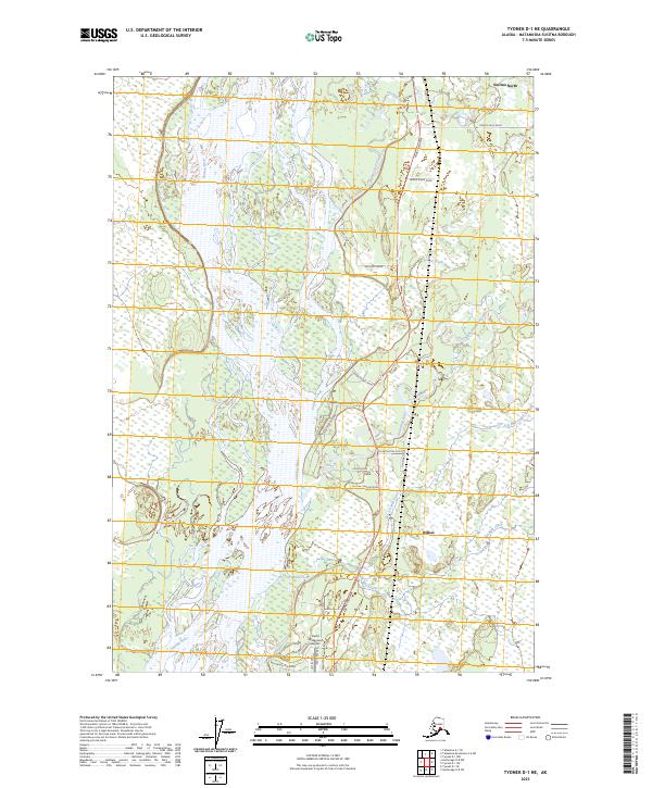 USGS Topographic Map – Tyonek D-1 NE
