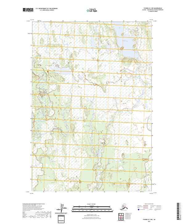 USGS Topographic Map – Tyonek D-1 NW
