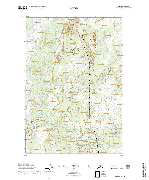 USGS Topographic Map – Tyonek D-1 SE