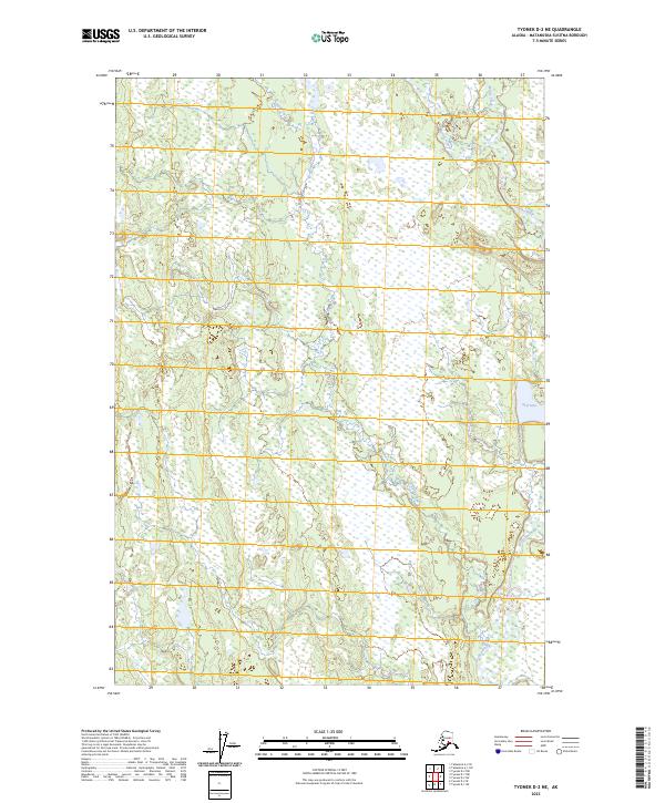USGS Topographic Map – Tyonek D-2 NE