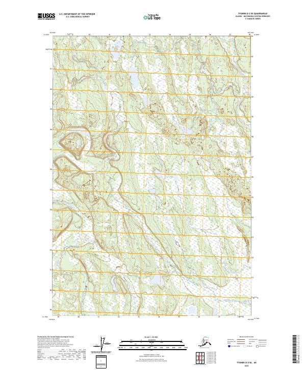 USGS Topographic Map – Tyonek D-2 SE