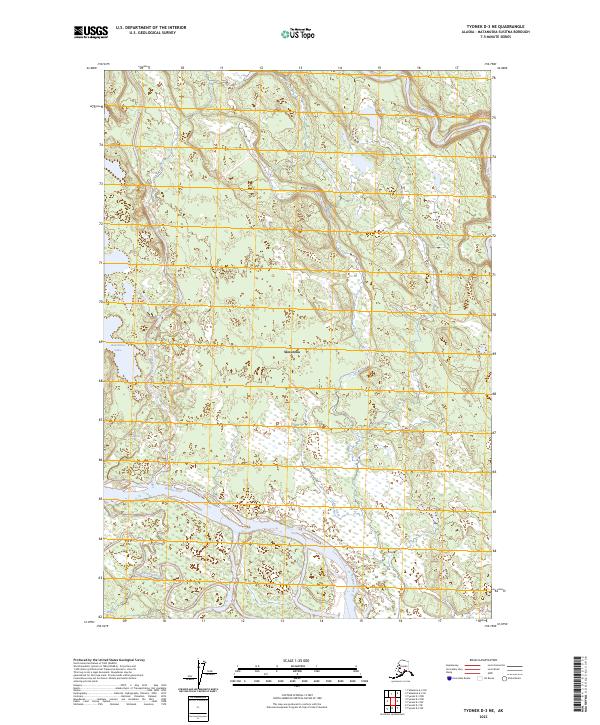 USGS Topographic Map – Tyonek D-3 NE