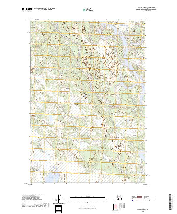 USGS Topographic Map – Tyonek D-3 SE