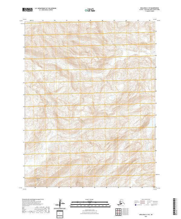 2021 Map of Unalaska C-3 SE, 2021 Print