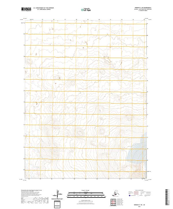 2021 Map of Unimak D-1 SE, 2021 Print