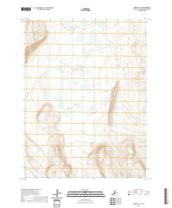 USGS Topographic Map – Unimak D-1 SW