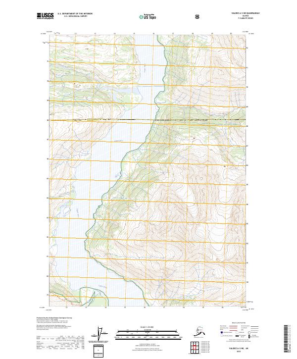 USGS Topographic Map – Valdez A-3 NE