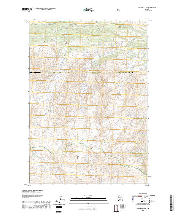 2023 Map of Valdez A-3 NW, 2023 Print