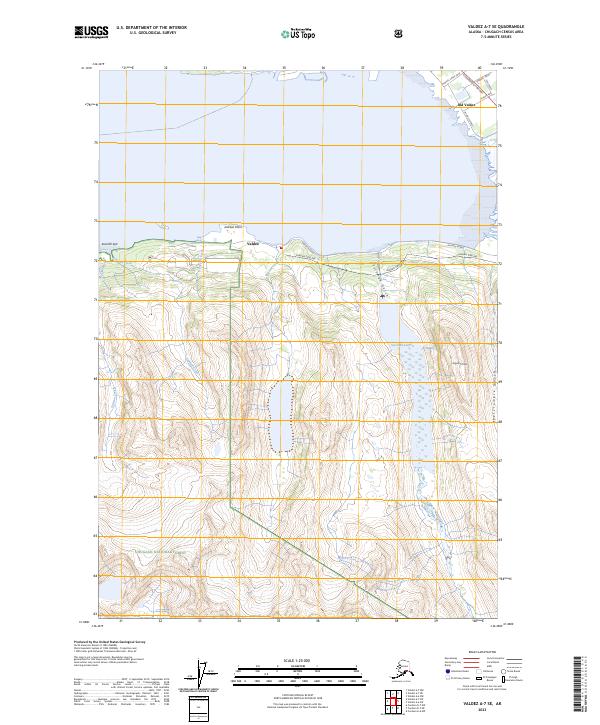 USGS Topographic Map – Valdez A-7 SE