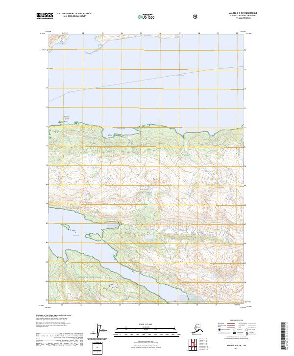 USGS Topographic Map – Valdez A-7 SW