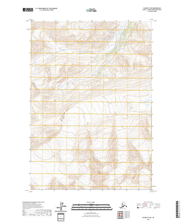 USGS Topographic Map – Valdez B-7 NE